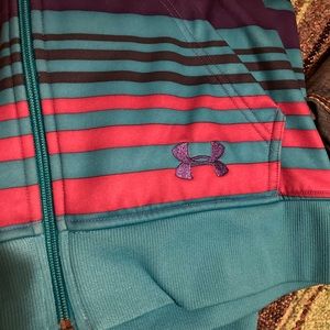 Medium zip up hoodie. Super warm and beautiful colors
